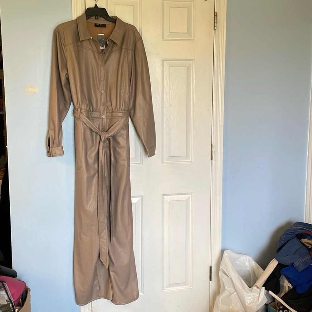Polyurethane pleather Lane Bryant jumpsuit size 22